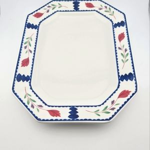 Adam's Lancaster Pattern Rectangle Floral Serving Platter